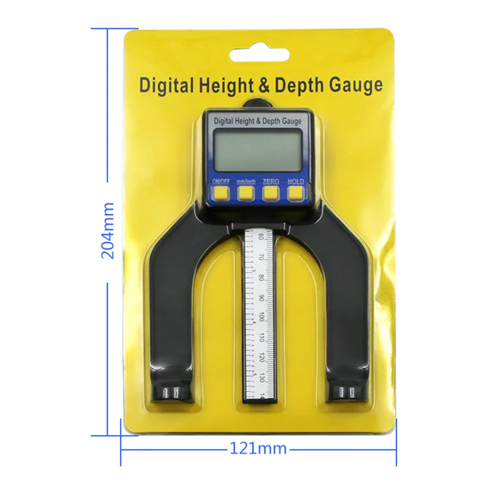 

0-80mm Digital Depth Gauge Digital Tread Depth Gauge LCD Magnetic Self Standing Aperture Depth Measurement Hand Routers