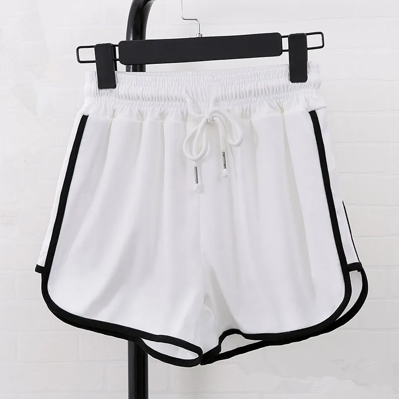 Спортивные шорты размера плюс для женщин лето 2020 Новые повседневные с высокой
