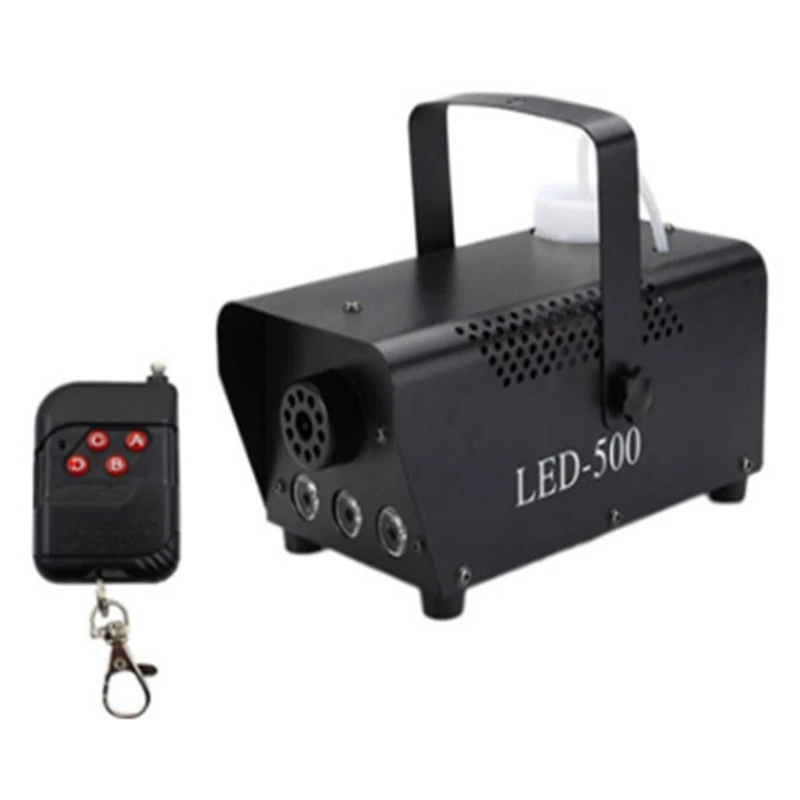 

Mini LED Remote Control Sprayer 500W Colorful Always Bright Stage Special Effects Smoke Generator for Parties UK Plug