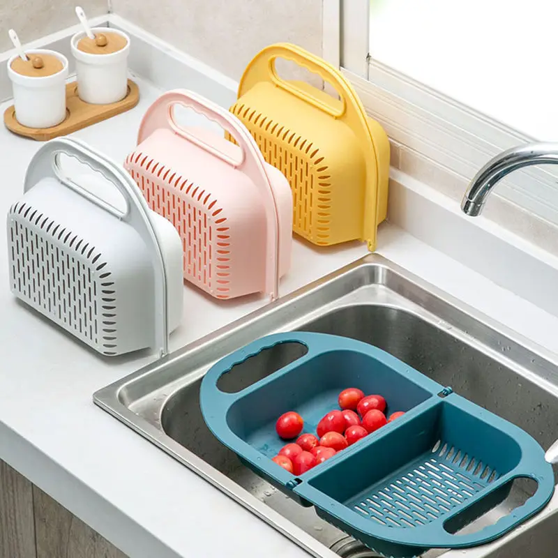 Кухонная Складная сливная корзина для мытья фруктов и овощей | Дом сад
