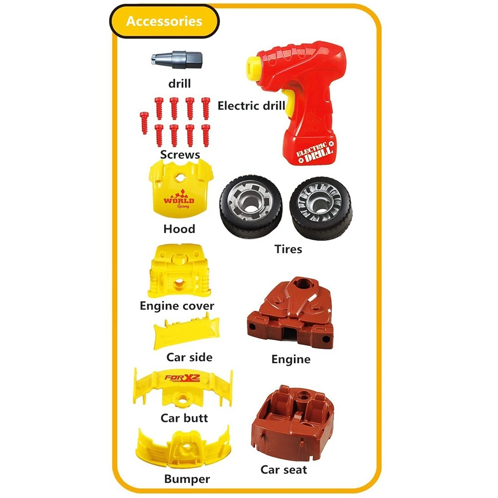 Примите участие гоночный автомобиль игрушки с светодиодный и звук двигателя DIY