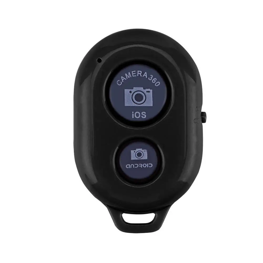 Black Беспроводной Bluetooth пульт дистанционного управления камерой спуска затвора Кнопка автоспуска для iPhone/iPod/iPad/Xiaomi/sony IOS Android - Color: Black