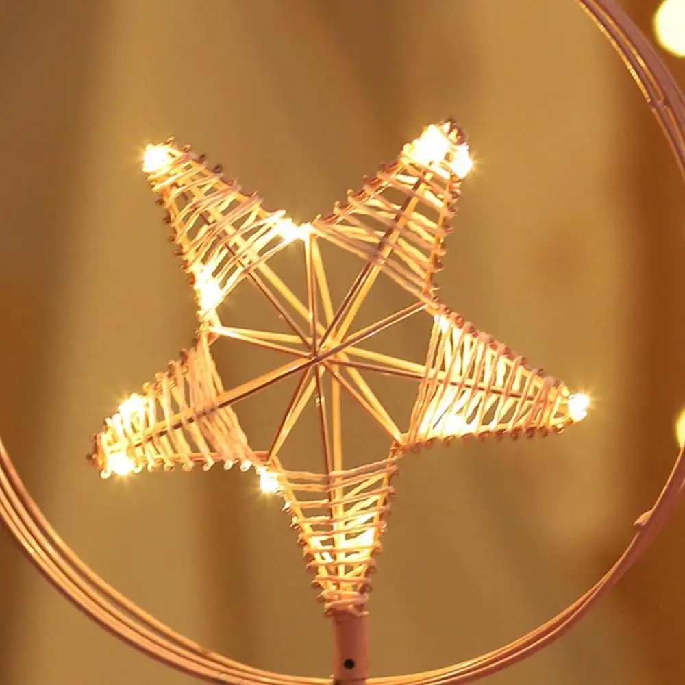 Креативные железные художественные минималистичные полые настольные лампы в