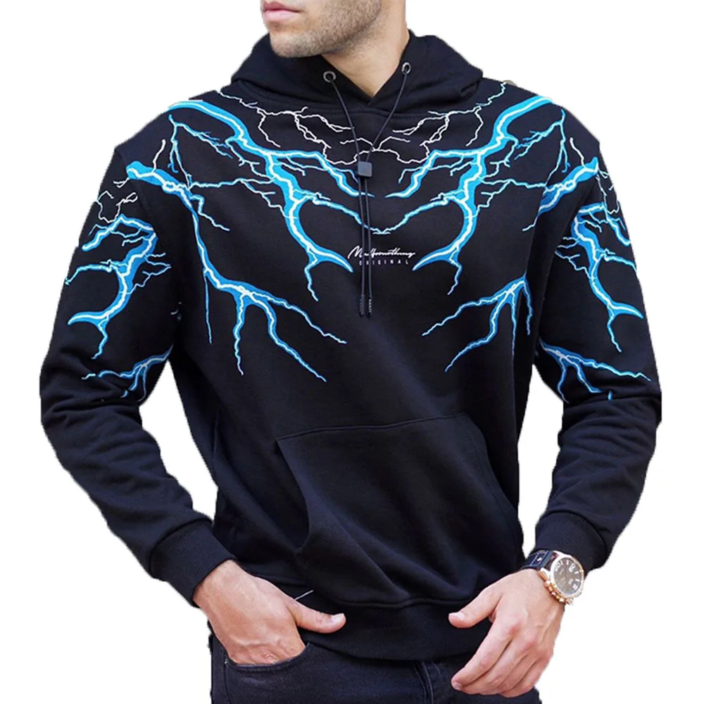 

Hoodies Men Sweatshirts Hooded Pullover MaleStreetwear 2021 Autumn Winter Fashion Printing Casual Long Sleeve