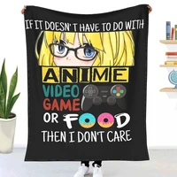 anime merch kawaii cosplay anime girl video game food anime gifts for teen girls and women throw blanket sheets on the bed