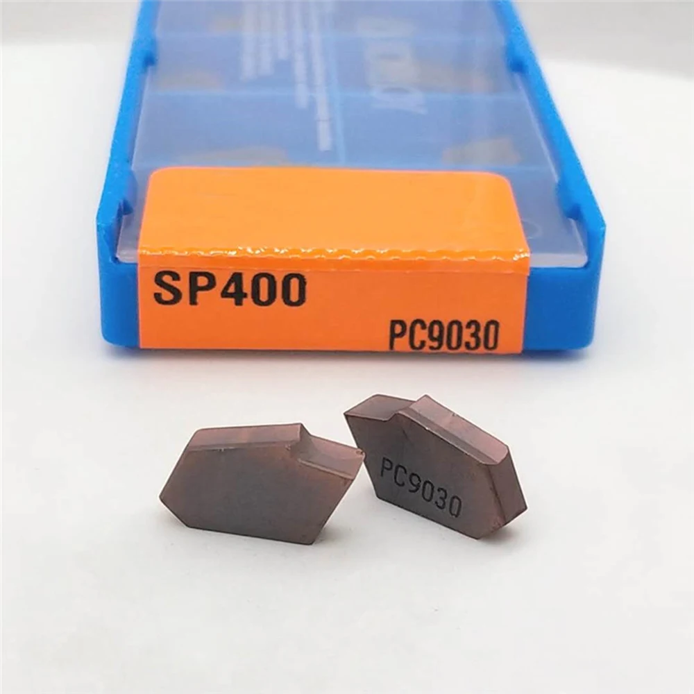 

10 шт. SP400 PC9030 одинарный шлицевой карбид лезвие CNC инструмент внешний токарный инструмент или внутренний токарный инструмент