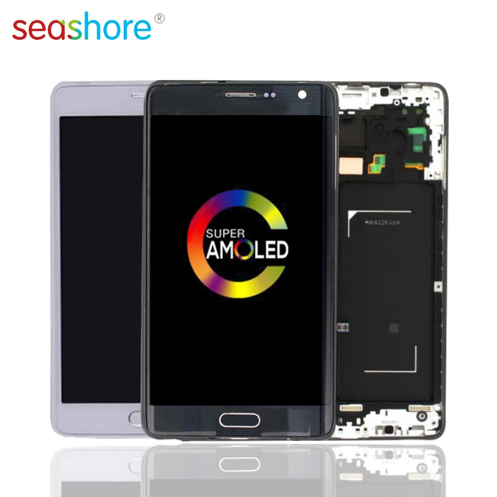 

ORIGINAL For SAMSUNG Galaxy Note 4 Edge LCD Touch Screen Digitizer Assembly For Samsung Note4 Edge Display withFrame Replacement