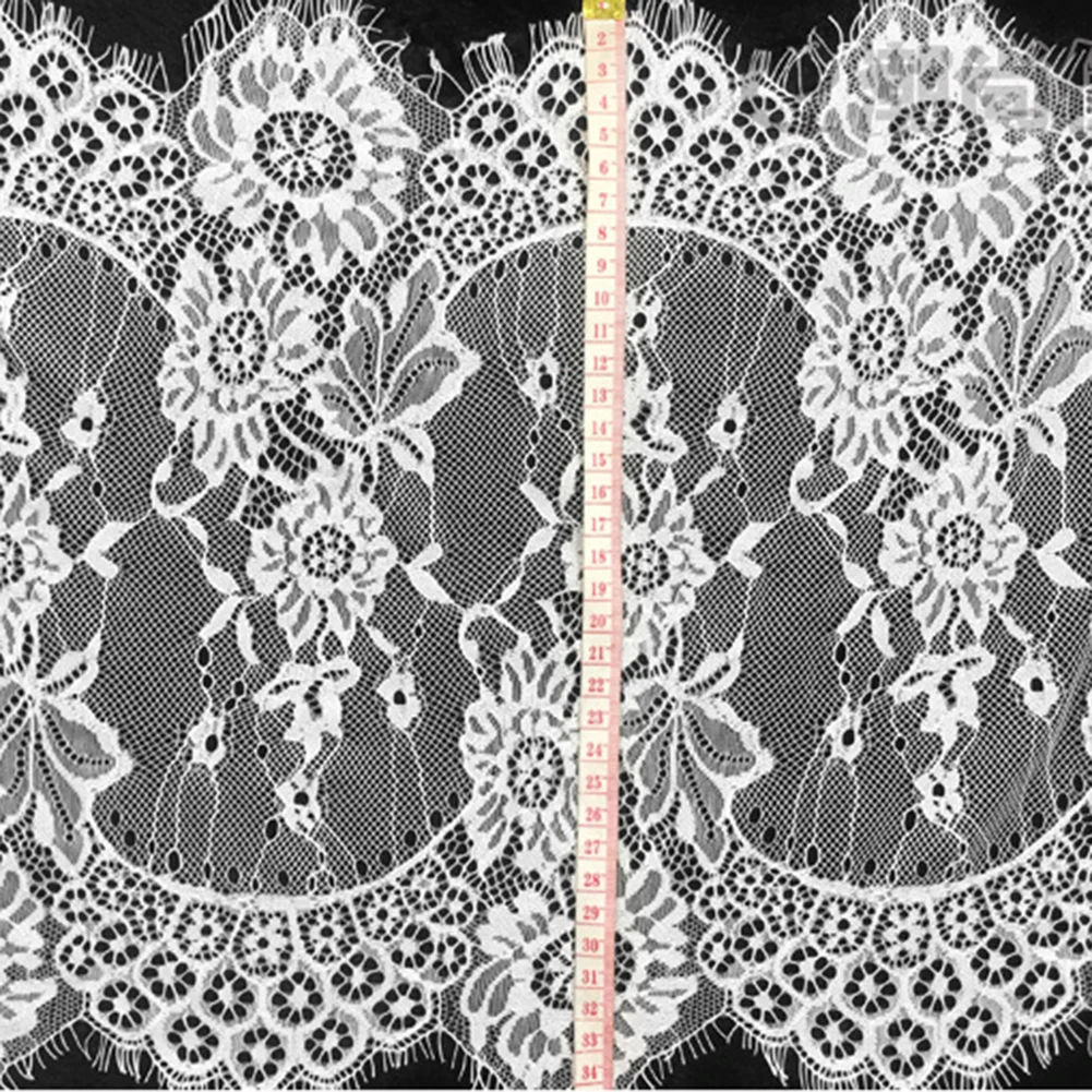 Французское нейлоновое кружево кружевная пряжа для стула с краями ресниц ткань