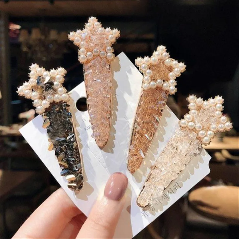 Модные женские туфли в Корейском стиле для девочек с украшением виде кристаллов