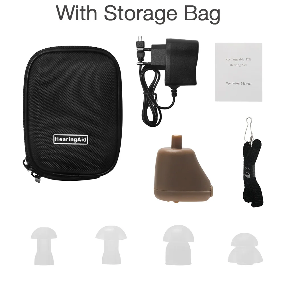 Have Storage Bag Слуховой аппарат AXON K-88 Перезаряжаемые компактный слуховой аппарат усилитель звука Невидимый четкий звук для глухих пожилых Ухо Уход устройства - Цвет: Have Storage Bag