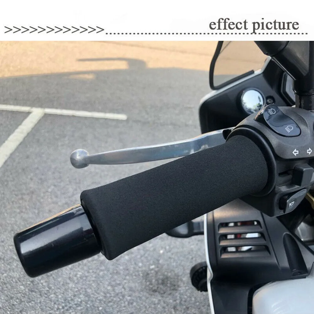 

Handle Covers Motorcycle Grip 2pcs Set Anti Vibration Black Comfortable