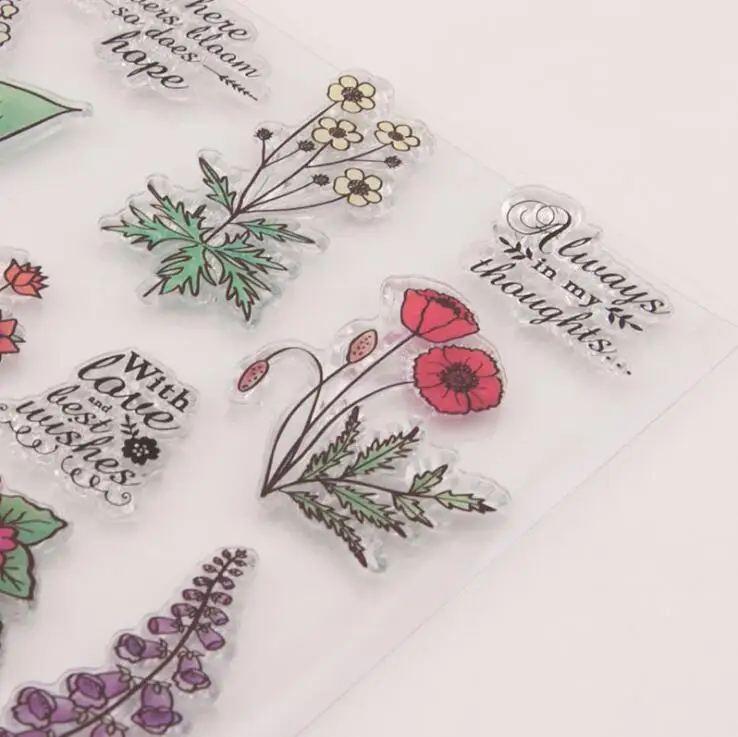 Цветок Трава сладкие слова Сделай Сам скрапбук карта альбом бумага ремесло