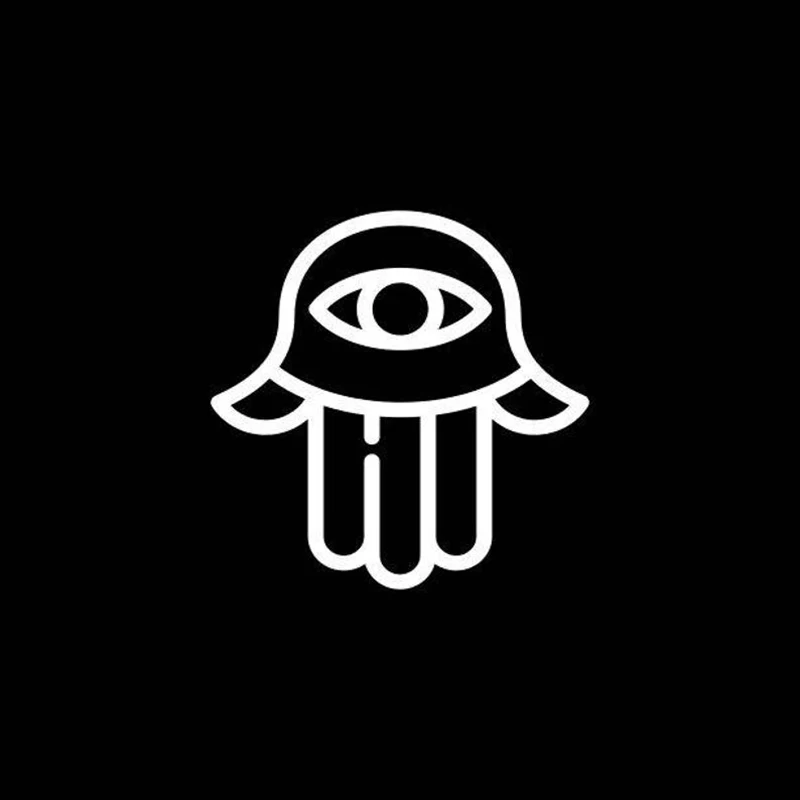

Creativity Vinyl Decal Black/White Hamsa Hand Waterproof Decals Car Styling Window Decor