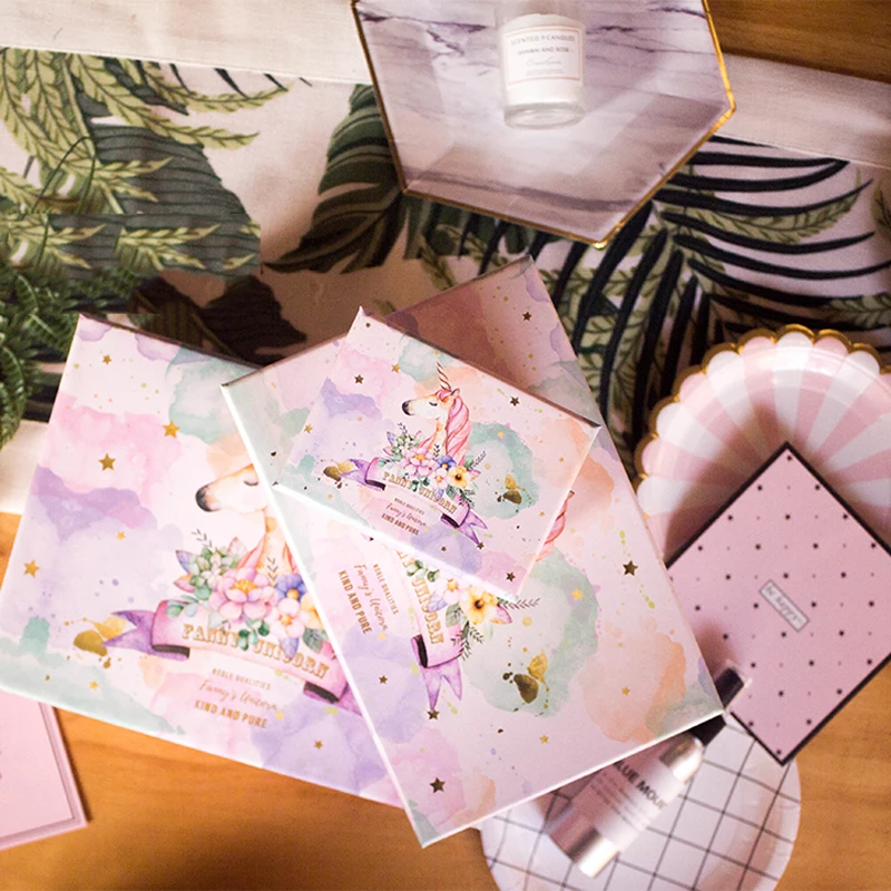 Новогодняя Подарочная коробка с единорогом ручная роспись сумки для еды