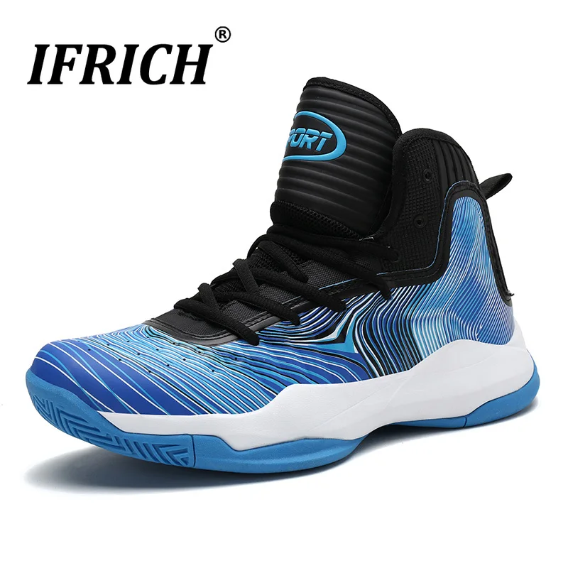 Нескользящая обувь для мальчиков баскетбольные высокие кроссовки удобная