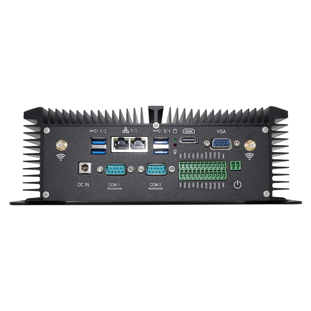 Industrial Fanless Computer i7 8550U 7500U i5 8250U 2*Lan 2*RS232 Windows10 Pro 8*USB HD VGA Mini Pc Linux Small Desktop WiFi | Компьютеры