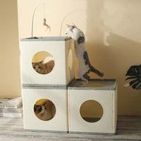 multifunctional cat nest semi enclosed large capacity cat house simple combination cat climbing frame cat jumping platform