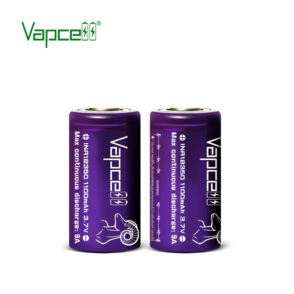 Vapcell 18350 литиевая батарея 1100mah 9a mooch тест 3,7 V для фонарика/электрических инструментов