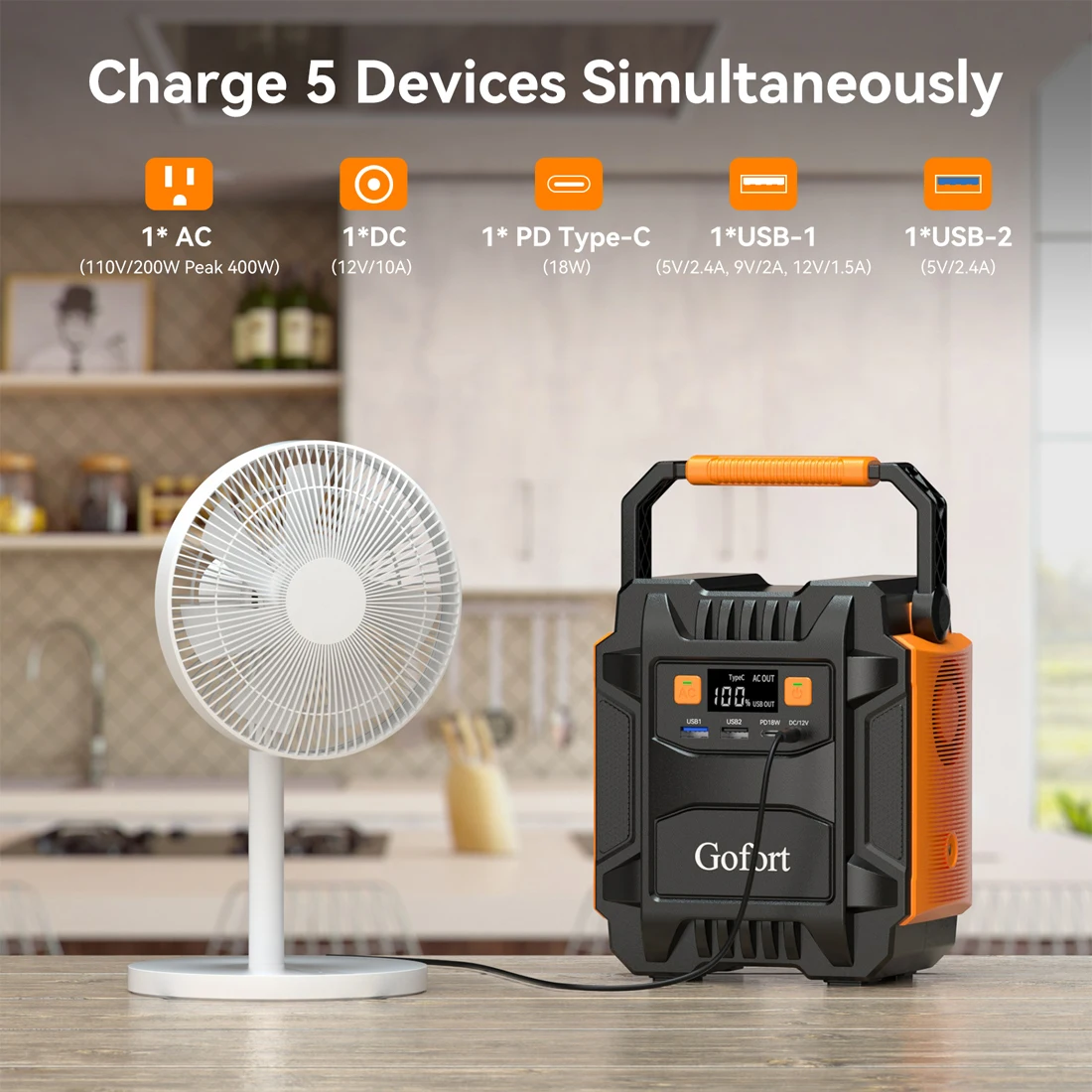 200W Power Station 110V 220V 48000mAh Portable Solar Generator Battery Supply 172Wh Emergency Lighting For Outdoor Camping |