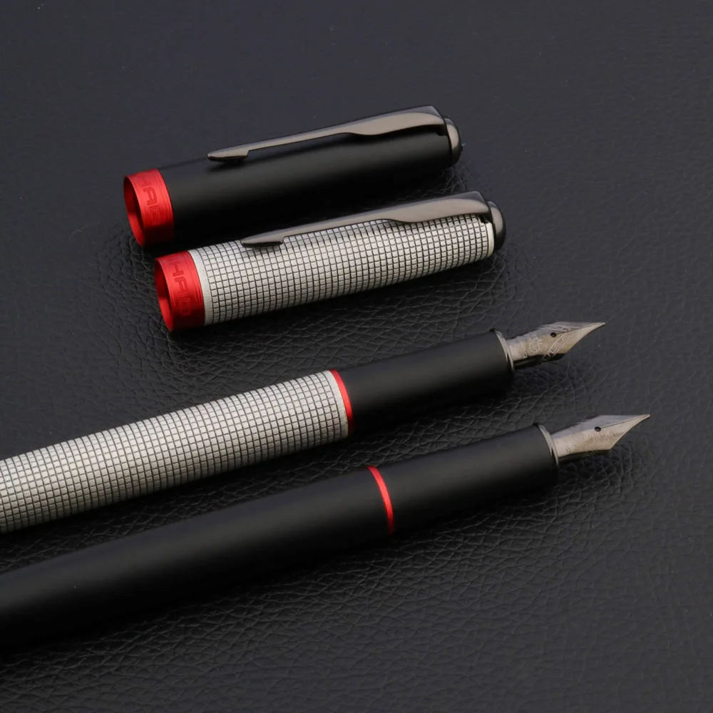 Фото Ручка перьевая JINHAO 75, роскошная классическая чернильная ручка в клетку, с пепером и вольфрамовым стальным черным наконечником, офисные и шк... №1