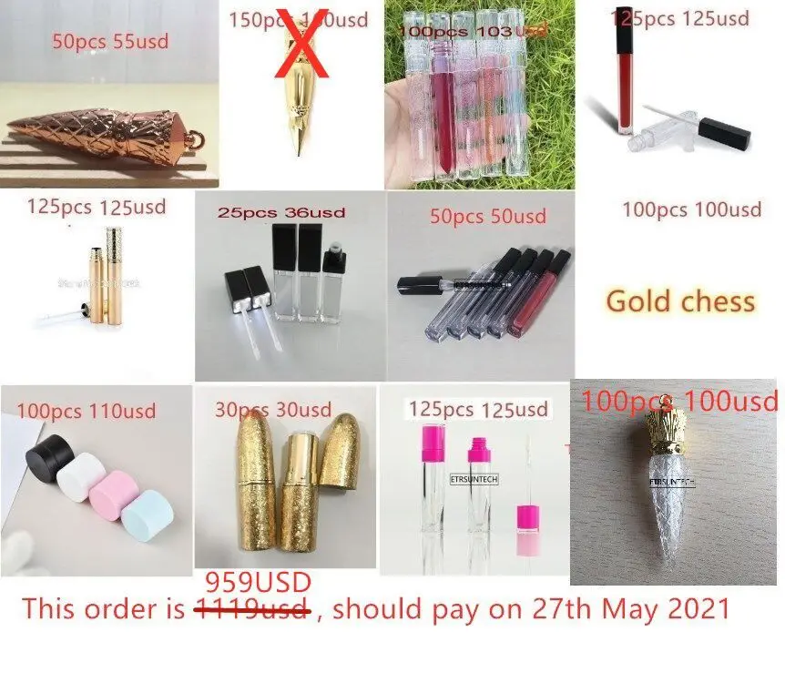 

Lip Gloss Tube Black Lip Balm Empty Lipstick Bottle Beauty Cosmetic Packing Container Tool Mini Sample Vials F3840
