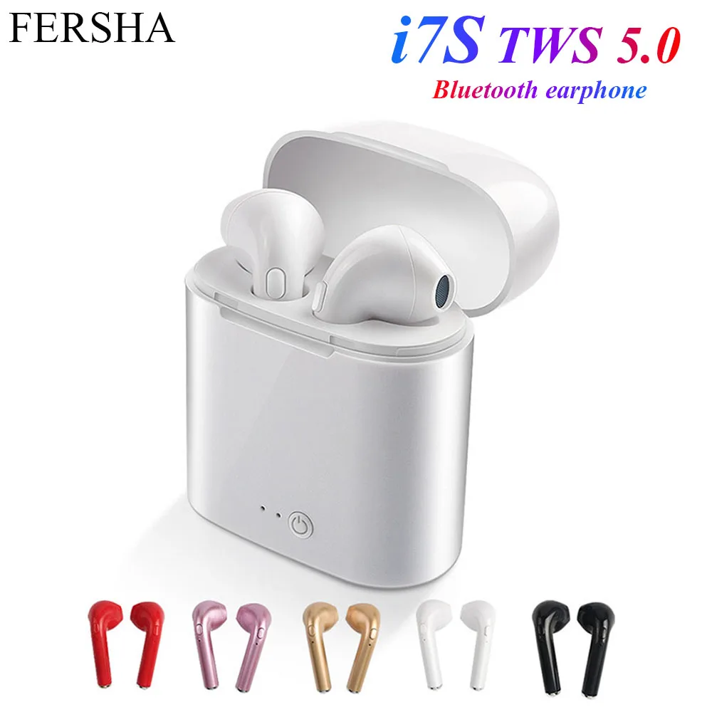 I7s TWS Bluetooth 5 0 наушники стерео беспроводные HIFI Звук спортивные гарнитура для