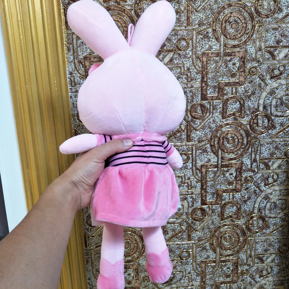 Детская плюшевая игрушка розовый кролик закрытый глаз животное подарок на день