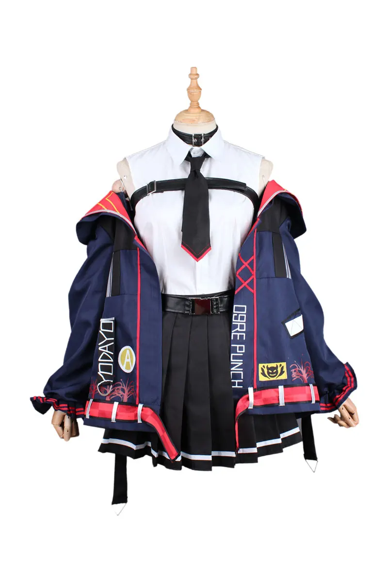 

Anime! Vtuber Hololive Nakiri Ayame Battle Suit Lovely Uniform Cosplay Costume Halloween Party Role Play Outfit Women 2021 NEW
