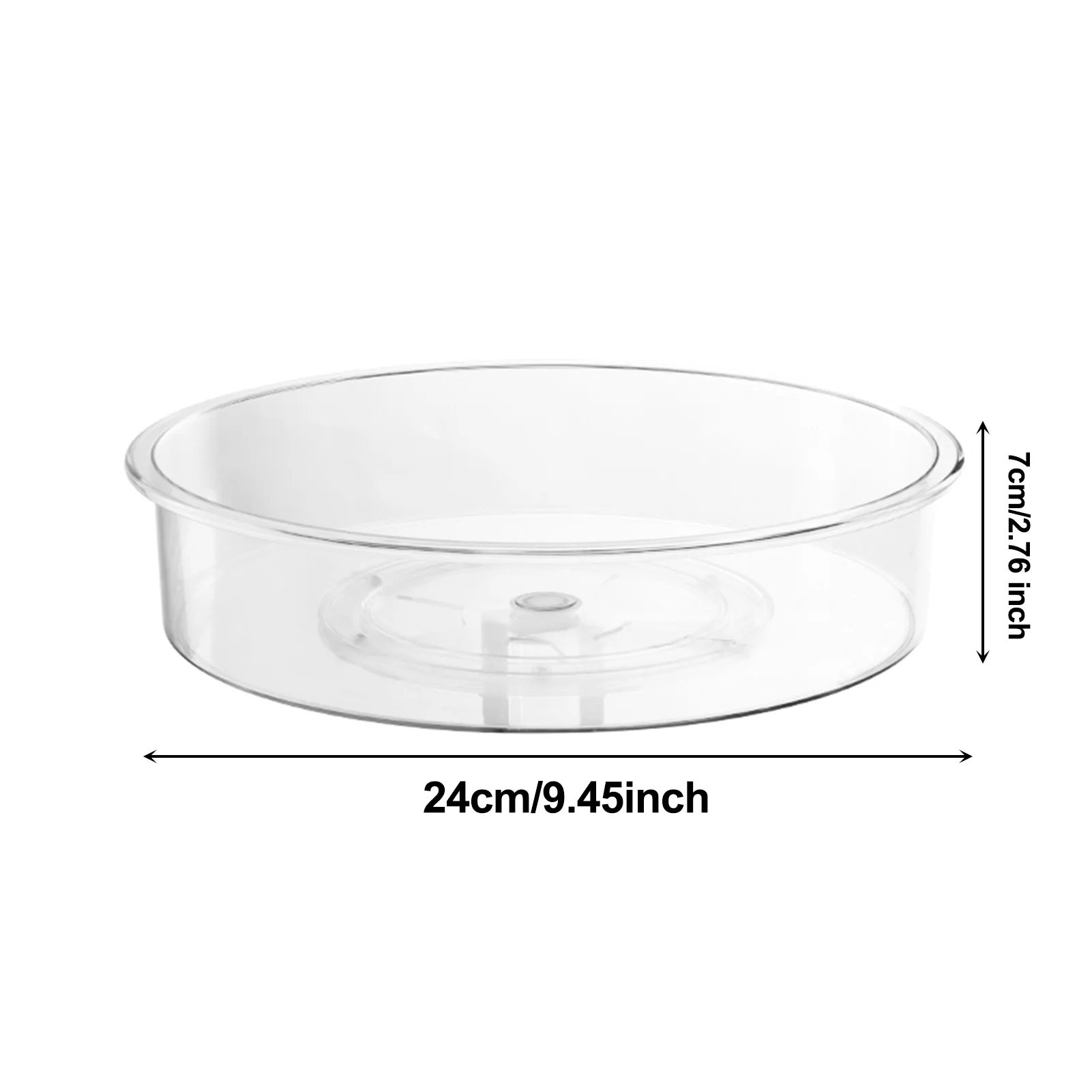 

360 Rotating Tray Turntable Storage Bin Kitchen Spice Jar Food Snack Container Fruit Drinks Storage Plate 9 Inches