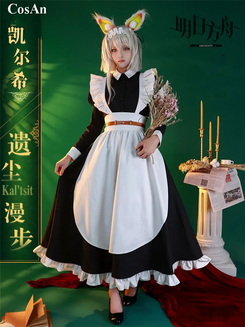 

Hot Game Arknights Kaltsit Cosplay Costume Here's Your Coffee,Sir Maid Outfit Nurse Uniform Activity Party Role Play Clothing