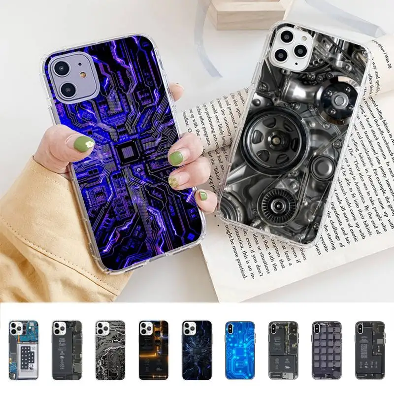 

Motherboard Circuit board Phone Case for iphone 13 8 7 6 6S Plus X 5S SE 2020 XR 11 12 pro XS MAX