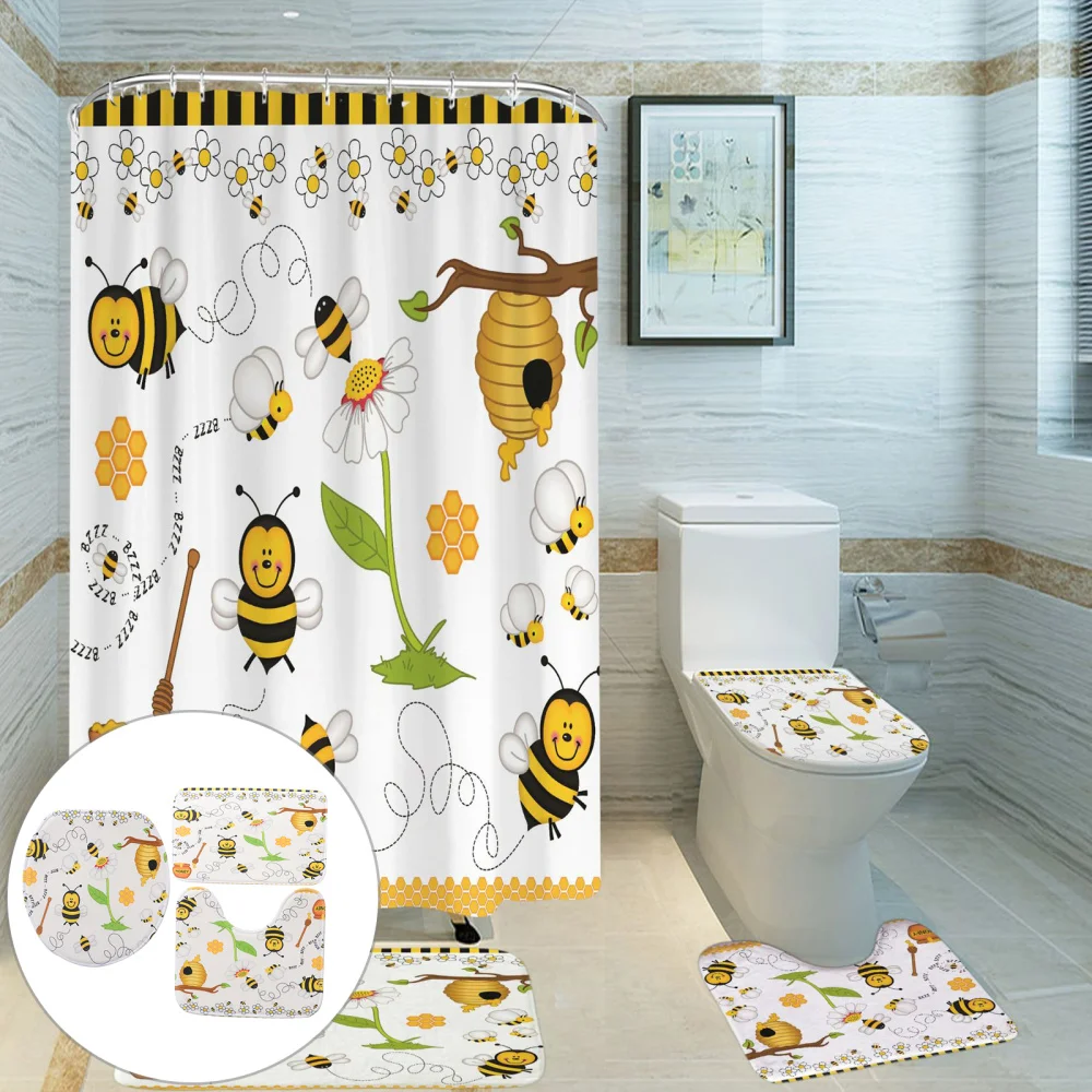 1 комплект дома Применение коврик для ванной в виде пчелы на нескользящей подошве