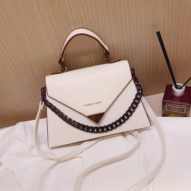 Foreign trade texture diagonal bag female bag 2021 spring new fashion lady shoulder bag chain handbag