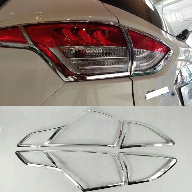 

Задний светильник абажур для лампы с металлическим каркаксом отделкой 4 шт. для Ford Escape Kuga 2013 задний светильник Рамка протектор украшения Сти...