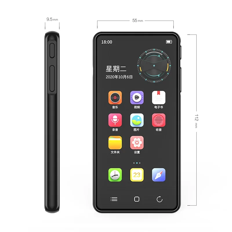 MP3 плеер RUIZU H8 Wi Fi Android Bluetooth 5 0 сенсорный экран 4 дюйма 16 ГБ музыкальный mp3 с