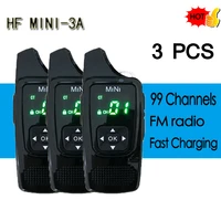 3 pcs hf 3a mini walkie talkie vox voice control uhf 400 520mhz 99ch ultra small radio transceiver with earpiece free headphones