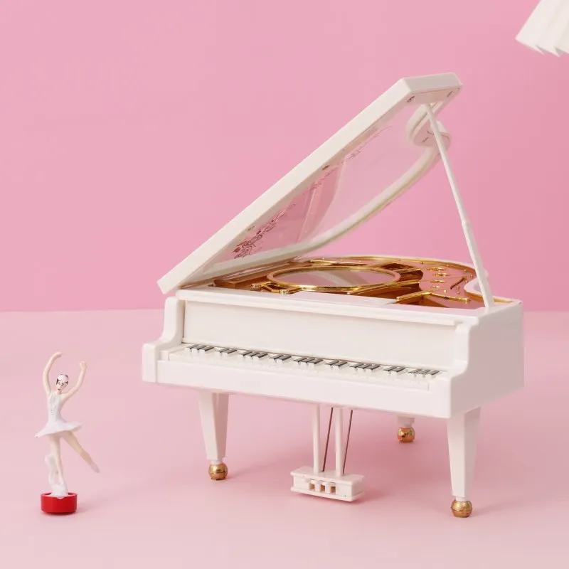 

Dancing Girl Piano Rotating Ballet Music Box Music Box Clockwork Gifts Children's Room Home Furnishing Crafts