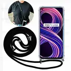 Чехол для Realme 8 5G прозрачный противоударный чехол для Oppo Realme8 Pro Realmi Relme 8Pro ожерелье шнур Ремешки с веревкой чехлы