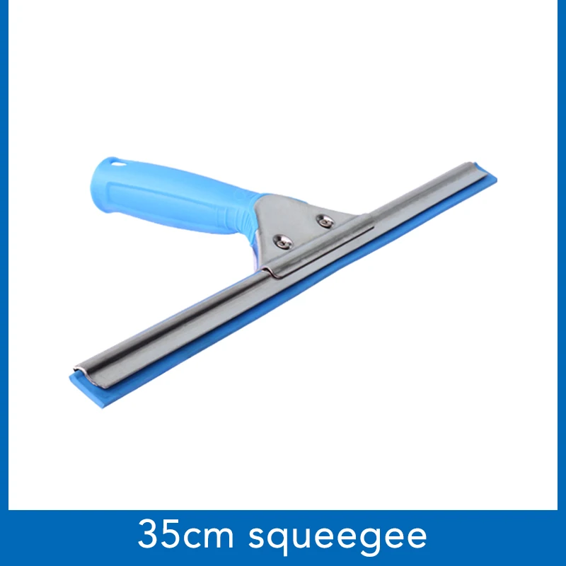 35cm squeegee Стеклоочиститель из нержавеющей стали, набор для чистки окон, скребок для душа, зеркало для автомобиля, кухни, ванной комнаты, пола - Цвет: 35cm squeegee