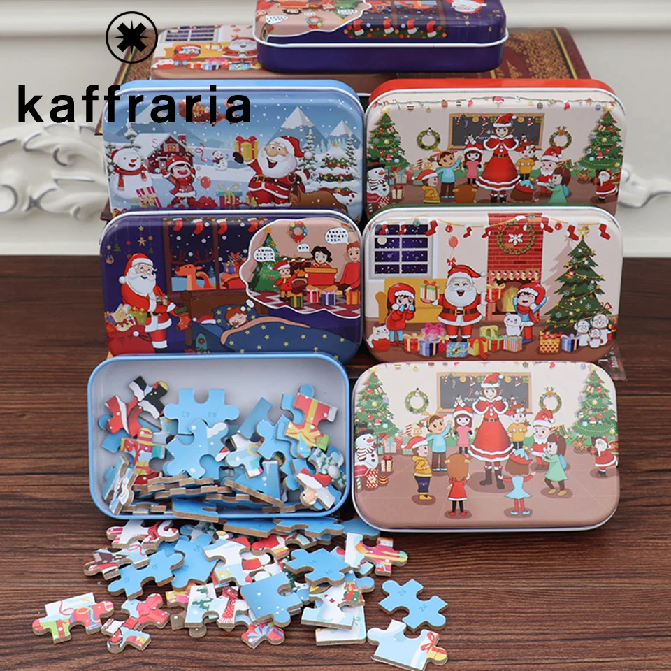 

60 Pieces Wooden Puzzle Toys for Children Cartoon Animal Vehicle Wood Jigsaw Baby Educational Toy Kids Christmas Gift