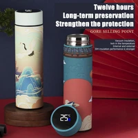 smart thermos cup men women student portable water cup creativity personalise trend high quality simple temperature teacup