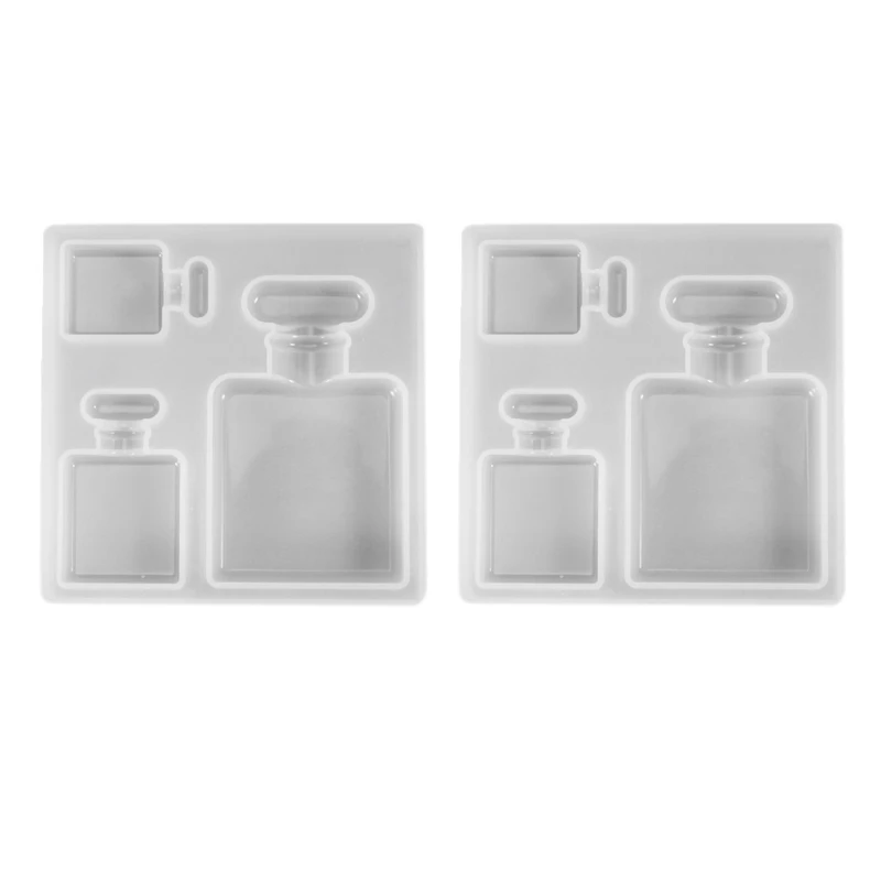 

2Pcs Resin Perfume Jewelry Bottle Moldpendant Mold Silicone Mould Diy Crystal Epoxy Resin Mold Jewelry Making Tools