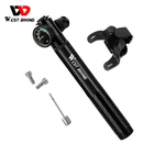 WEST BIKING велосипедный воздушный насос 300 PSI, насос для шин из алюминиевого сплава высокого давления с манометром, велосипедные насосы