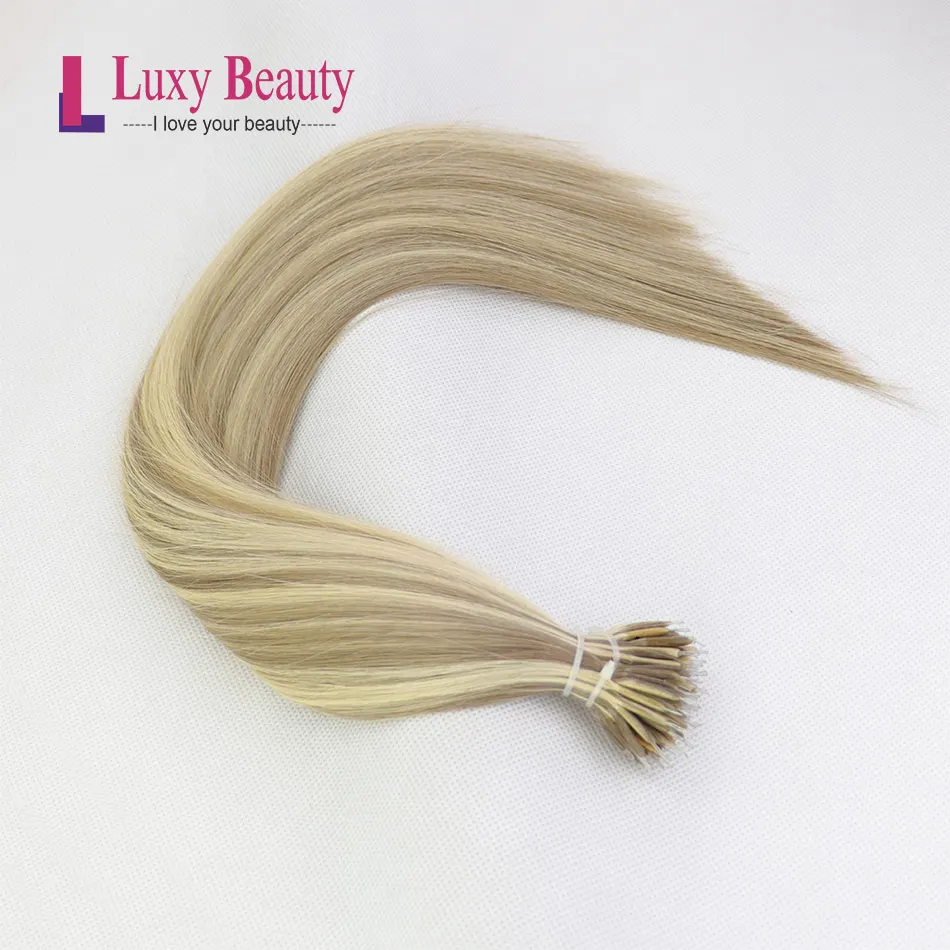Lucybeauty 1"-22"# P18-613 1 г/шт. Remy нано-наращивание волос микро кольцо нано бусина волос