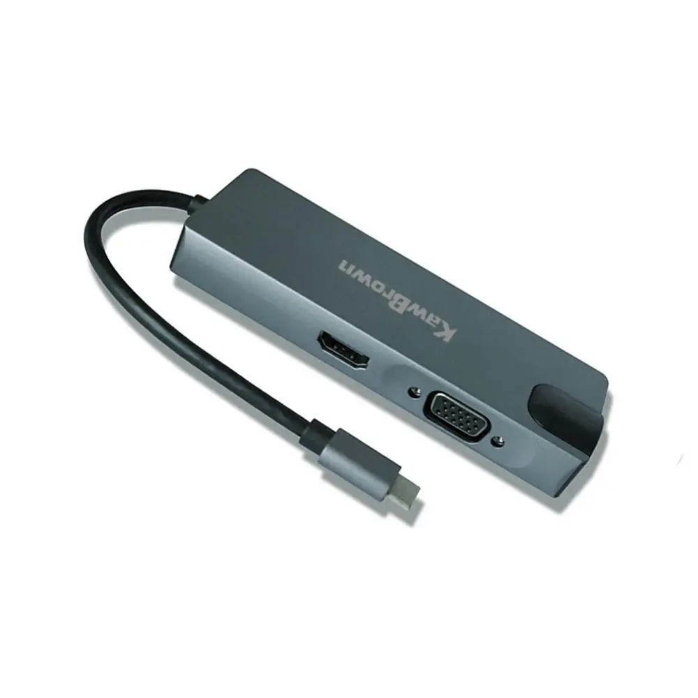 8 в 1 type C концентратор USB к HDMI VGA 3 0 порты SD/TF ридер RJ45 1000M доставка питания для MacBook Pro