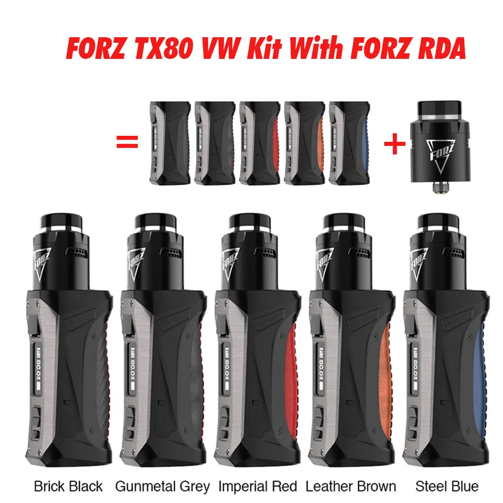 Original Vaporesso FORZ TX80 VW Mod With Optional RDA &amp Tank 25 Max 80W Powered by 18650 Cell 0.69in Screen Vape Kit | Электроника