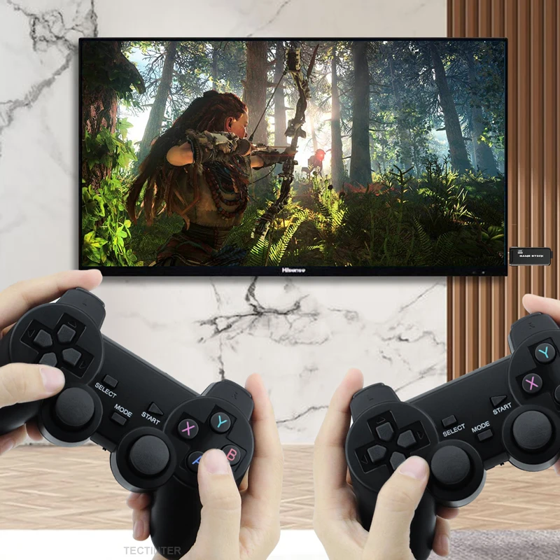 Игровая консоль 4K TV 2 4 ГГц двойной беспроводной контроллер геймпад с поддержкой