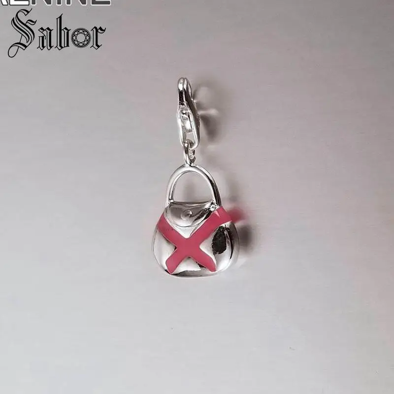 Классический серебристый цвет благотворительная Лента Любовь сумки Diy шармы Fit