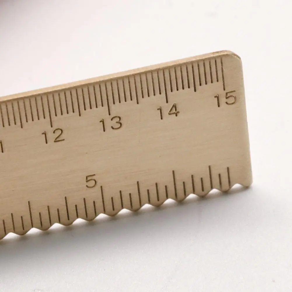 

Brass Straight Wave Ruler Metal Scale Bookmark Measuring Accessory Painting Hand Measuring Student Tool Stationery Y8B1