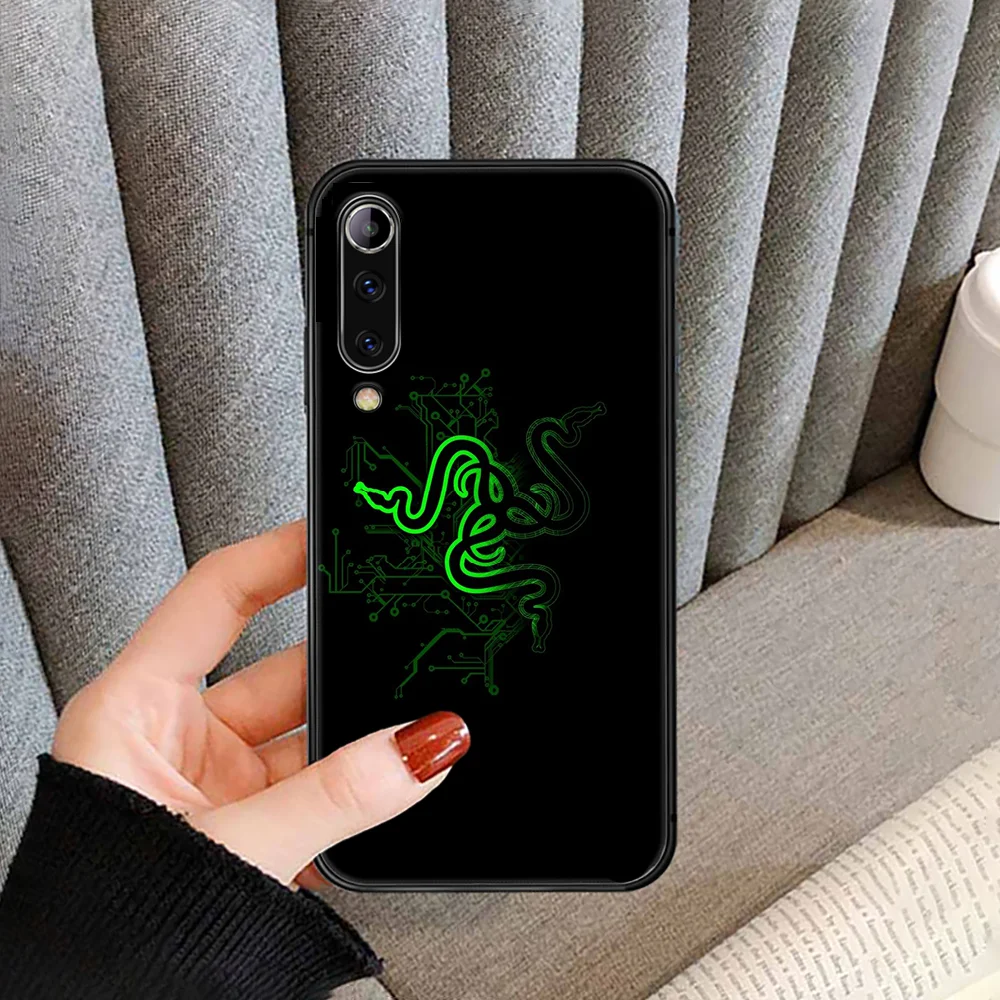 

Razer Phone Case cover For XIAOMI redmi note K 4 5 6 7 8 9 10 20 30 3 A X Pro ultra black bumper 3D funda soft coque fashion